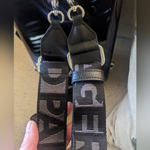 Karl Lagerfeld Paris Maybelle Hard Side Mini Suitcase Backpack in Glossy Black - Picture 11 of 16